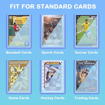 100 Pack 3"x4" 100pt Card Sleeves Hard Plastic | Transparent open casing, blocks scratches and bending, ideal for baseball, soccer, basketball and trading card collectibles - size: 100PT 100ct Hard Sleeves