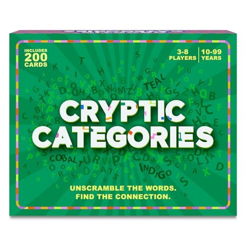 Cryptic Categories – Quick-Thinking Brain Game for Kids, Teens & Adults | Fast-Paced Word Unscramble Card Game, Perfect for Parties & Game Night, Ages 10, 11, 12 & Up, 3-8 Players