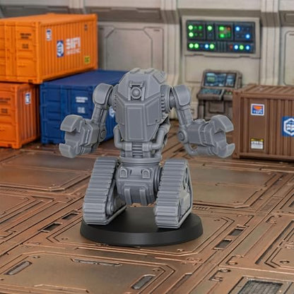 Sci-Fi Minis 28mm Tabletop Unpainted Miniatures -Industrial Droids AS1015 | Miniature Game & TTRPG, 1:56 Role Playing Sci-Fi miniatures RPG Accessory Set