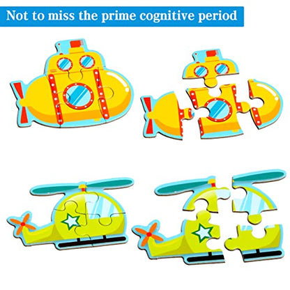 Magnetic Puzzles for Kids Ages 3-5, Travel Toddler Car Puzzle Toy | Refrigerator Magnet Game for Ages 4-6, Learning & Birthday Gift for Boys, Car Airplane Road Trip Quiet-Time Activity Toys - style: Traffic