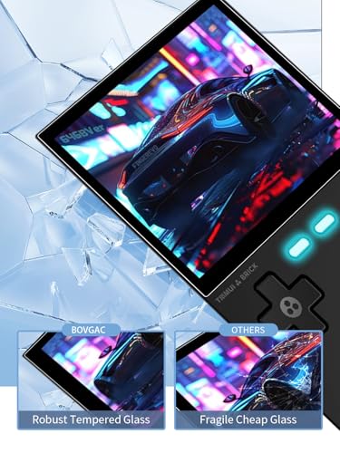 [3 Pack] Screen Protector for Trimui Brick Tempered Glass Film,BOVUGAC Screen Protector for Trimui Brick Handheld Gaming 3.2 Inch Anti-Scratch & Sensitive & 9H Hardness