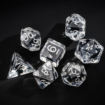 Cusdie 7-Die DND Dice, Polyhedral Dice Set Filled with Animal, for Role Playing Game D&D Dice（Black Cat） - color: Black Cat