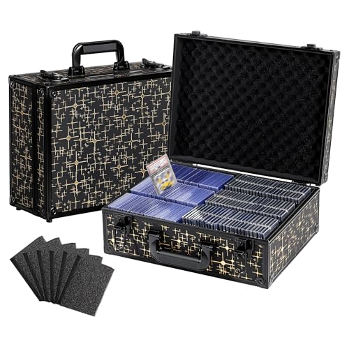 Top Loader Trading Card Storage Case for Sports Cards Graded Cards | Toploader Storage Box for 3" x 4" 35pt Card with 6 Foam Dividers, Card Box Holders 610+ Top Loaders, 140+ Magnetic Holder - color: Holy Light