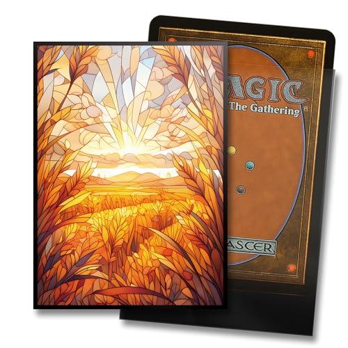 MTG Card Sleeves - Plains- Ultra Clear Front & Matte Finish Back, 100 Count Standard Size Matte Art Sleeve for Magic The Gathering - color: Plains