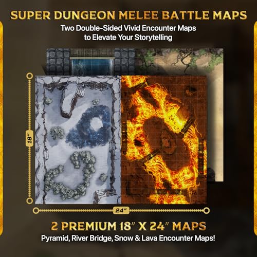 Wondrous One Shot - Super Dungeon Melee Collection, Complete 5e One-Shot Adventure, Miniatures, Adventure Book, Encounter Maps and Item Cards, Gifts for Players & Game Master