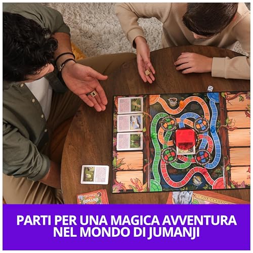 Jumanji The Game, of The Classic Adventure Board Game for Kids and Families Aged 8 and Up, Italian Version