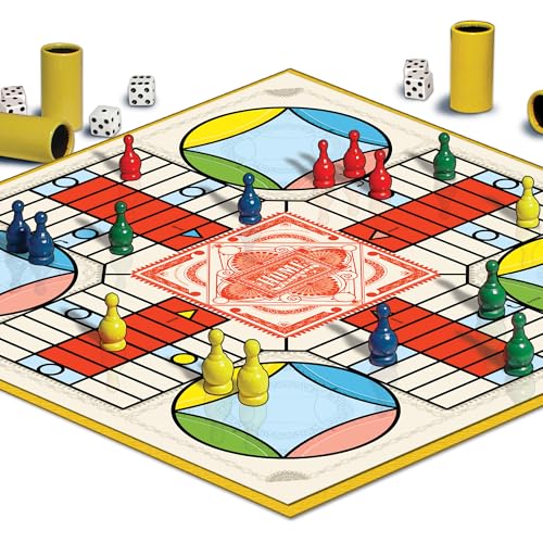 Parcheesi Royal Edition, with Charming Graphics, by Winning Moves Games USA | Classic Family Favorite, Fine Tokens and Dice Cups Included, 2-4 Players