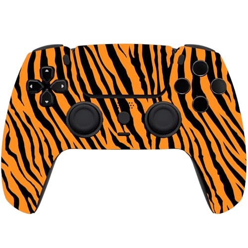 ProControllers LLC Custom Wireless Controller for PS5 - Hand Airbrushed & Multiple Designs Available (Orange Tiger) - color: Orange Tiger