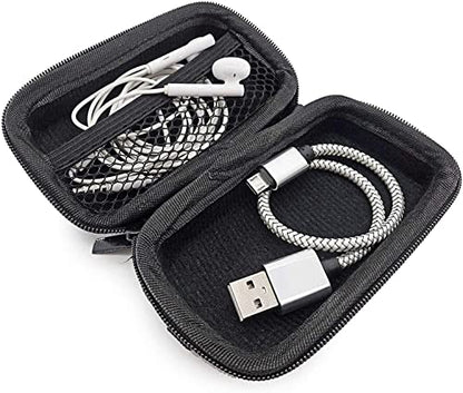 USB Flash Drive Case Bag, EVA Shockproof, Pressure Proof and Waterproof Hard Carrying Travel Case Bag for USB Cable, Earphones, Memory Cards, U Disk, Keys, Money - Black