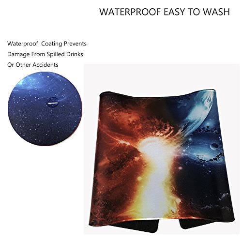 XXL Professional Large Mouse Pad & Computer Game Mouse Mat (35.4x15.7x0.1IN, 90x40 fireball007) - color: 90x40 fireball007, size: 35.4x15.7x0.1IN