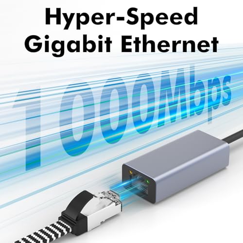 Cyberguys USB 3.0 to Ethernet Adapter, 1Gbps RJ45 LAN Network Dongle, Plug & Play, Compatible with Nintendo Switch, Windows, Mac, Chrome OS, TV Box, Laptop, PC - style: USB to Ethernet Adapter