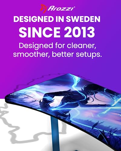 Arozzi Arena Gaming Desk Pad D014 | Full Desk Mouse Pad, Washable Desk Mat, Anti-Slip Rubber Base, Water-Resistant Surface - color: D014