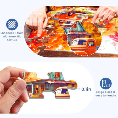 6 Pack 36 Large Piece Puzzle for Seniors Puzzles Dementia Alzheimer's Products and Activities for The Elderly Adults Puzzle Alzheimer's Easy Puzzles Gift Memory Games for Patients in Nursing Home - style: 36 Large Pieces