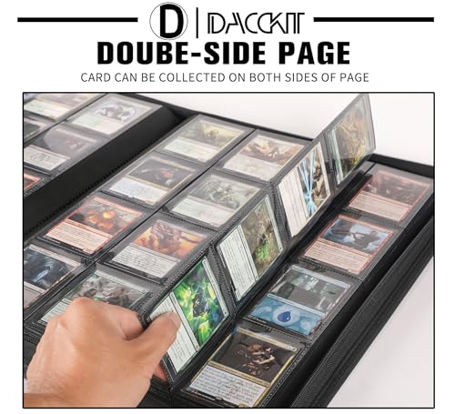 D DACCKIT Card Binder 16 Pocket - Fits 1024 Cards，4X4 Ringless Card Album with Sleeves for Trading Cards & Sports Cards（Model A，Asakusa Green） - color: Asakusa Green
