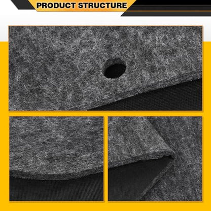 CNNELL Hood Insulation Pad 1/2" with Clips Compatible with 2000-2006 Chevrolet Tahoe & Suburban Black - style: 2000-2006 Chevy Tahoe/Suburban