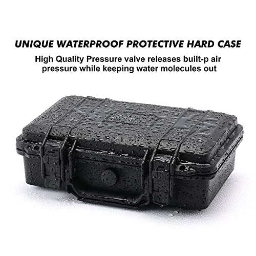 CASOMAN 11.5-Inch Water-Proof & Explosion-Proof Box, with Cush- Proof Sponge, IP67 Water Proof Grade, Customizable Foam - size: 11.5" X 8.3" X 3.9"