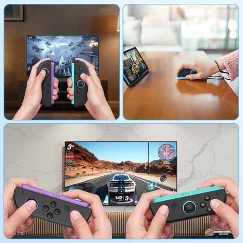Switch 2 Controller Compatible with Nintendo Switch 2 Controller, Replacement Wireless Controller for Switch 2, Support Rumble/Motion Controls/Gamechat(Pruple & Green)