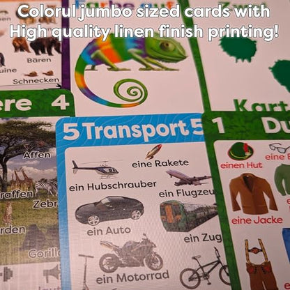 AGO Auf Deutsch 2 Card Game (Deluxe Edition): Learn German The Fun Way! - Boost Vocabulary & Grammar Skills - Learning for All Ages! - style: AGO Auf Deutsch 2 (deluxe edition)