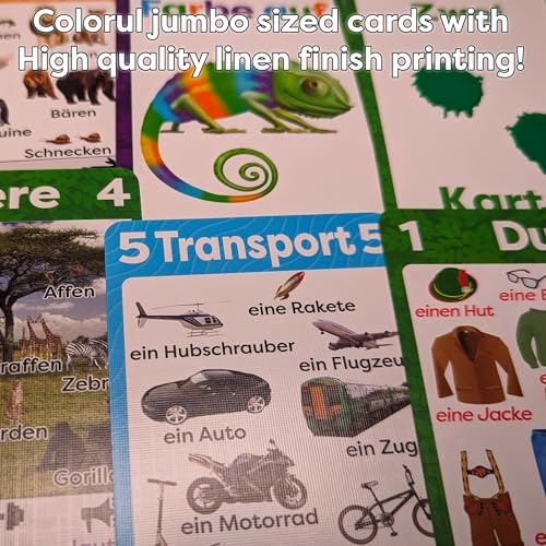 AGO Auf Deutsch 2 Card Game (Deluxe Edition): Learn German The Fun Way! - Boost Vocabulary & Grammar Skills - Learning for All Ages! - style: AGO Auf Deutsch 2 (deluxe edition)
