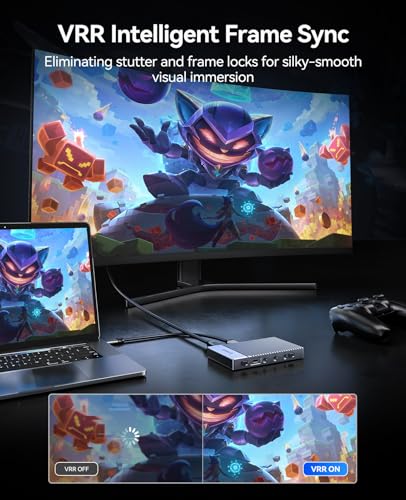 ORICO IS6 4K Portable HDMI Capture Card for Streaming, Dual 4K@60Hz Inputs, USB C Game Capture Card with Audio Ports Compatible with PS5, Xbox, Switch, OBS Recording, Works on PC, Mac, Laptop, iPad