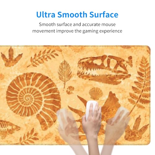Retro Fossils Mouse Pad XL Large Mousepad Non Slip Rubber Base Desk Mat for Laptop Computer Gaming 31.5" X 12" - color: Retro Fossils