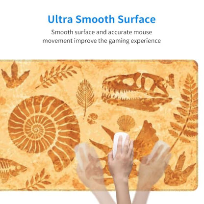 Retro Fossils Mouse Pad XL Large Mousepad Non Slip Rubber Base Desk Mat for Laptop Computer Gaming 31.5" X 12" - color: Retro Fossils
