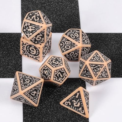CiaraQ Polyhedral Dice Set - DND Role Playing Dice | Acrylic RPG Dice for Dungeons and Dragons MTG Table Games, Multi-Color, 42pcs - color: Red/Pink/Black/Green/Purple