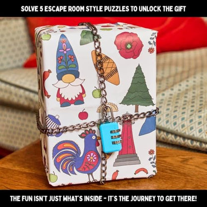 A Lock, A Chain & an Escape Room Game | Immersive Real Life Mystery Game | Solve The Puzzle to Unlock The Gift | Padlock'd Poland | Family-Friendly for Game Night or Date Night | Age 14+ - style: Padlock'd Poland