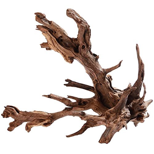 majoywoo Natural Large Driftwood for Aquarium Decor Reptile Decor 13-17" Long, Over 1.3 lbs - size: Mopani Driftwood 13 to 17 Inch (Pack of 1)