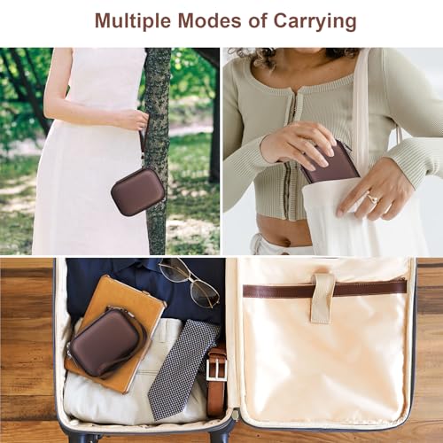 Canboc Hard Case for KODAK PIXPRO FZ55/ FZ45/ FZ43/ FZ53 16MP Digital Camera, Vlogging Camera Bag, Zipper Mesh Pocket fit Cable, SD Card, Brown (Case Only) - color: T-Brown