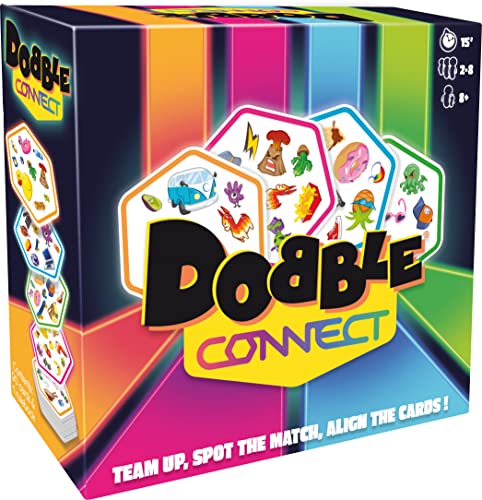 Asmodee | Double Hookup | Quick Reaction Card Game | Ages 8+ | 2-8 Players | 20 Minutes Play Time - size: Doble conexión, style: single