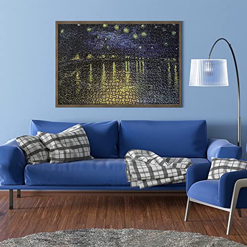 MaxRenard Game 1000 Pieces Jigsaw Puzzle Fine Art Collection Toy Starry Night Over The Rhone by Vincent Willem Van Gogh - color: A011