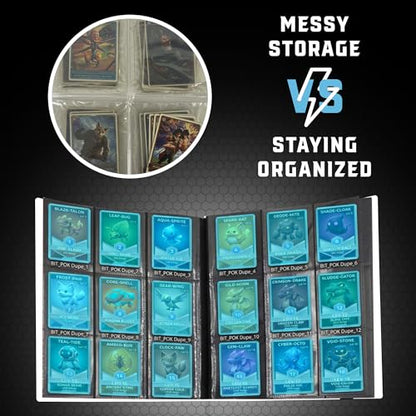 CardGuard Trading Card Binder Pro-Folio – 9 Pocket Binder - Side-Loading Album, Durable & Acid-Free Storage for Pokémon, YuGiOh, MTG, TCG, Game & Sports Cards, White - color: White