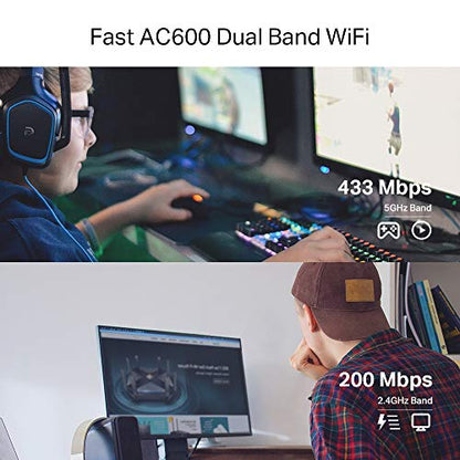 TP-Link PCIe WiFi Card AC600 for Desktop PC, Dual Band Wireless Internal Network Card(Archer T2E) High-Gain Antenna, MU-MIMO, WPA3, Low Profile, Supports Windows 10/11 - style: AC600, WiFi 5