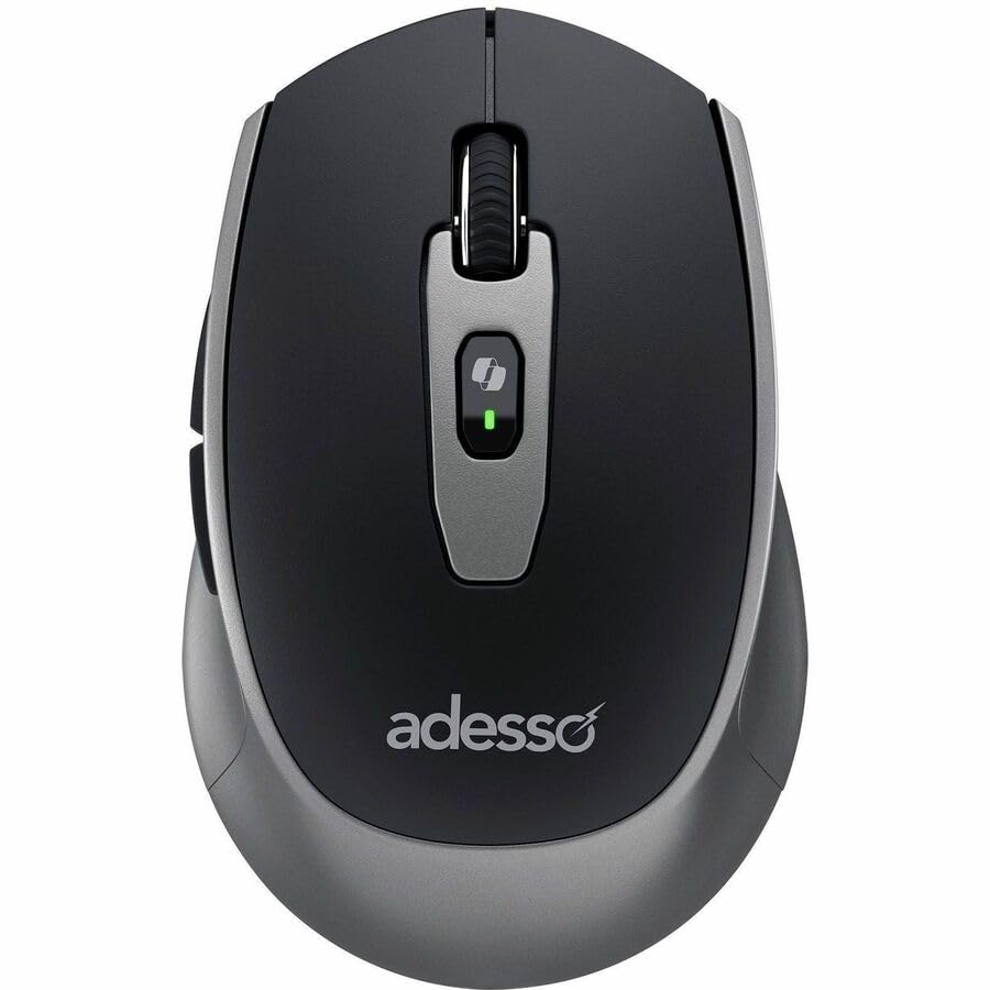 Adesso iMouse A40 Wireless Mouse, Bluetooth and 2.4GHz Dual Mode with USB-C Receiver, Copilot AI Hotkey, Quiet Click Switches, 3 Level DPI (1000/1600/2400), 6 Buttons for Windows and Mac