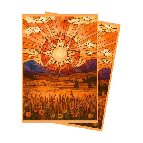 Stained Glass Plains MTG Card Sleeves (Smooth) - 104 Count Standard Size TCG Sleeves - Compatible with Magic The Gathering - Double Sleeving - Original Art Design, Premium Protection - color: Stained Glass Plains