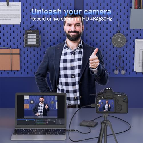 4K Video Capture Card, Stream and Record in 4K30 HDR10,1080P120 with Ultra-Low Latency on Switch/OLED, Steam Deck,Camera in OBS and More