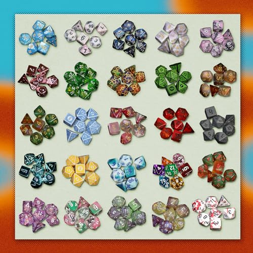 1985 Games Mystery Dice, DND Dice Set of 7 Polyhedral Dice, Wide Range of Patterns, Gaming Dice, Suitable for Role Playing, Table Games (Mystery Pack of 1) - color: Mystery Dice, size: Pack of 1
