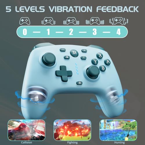Kujian Wireless Switch Controller for Switch/Switch 2/OLED/Lite (Lake Blue) - color: Lake Blue