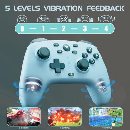 Kujian Wireless Switch Controller for Switch/Switch 2/OLED/Lite (Lake Blue) - color: Lake Blue
