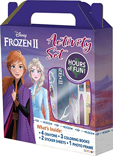 Disney Frozen 2 Anna and Elsa Coloring and Activity Carry Set with Sticker Sheets AS45853 Bendon, Multicolor