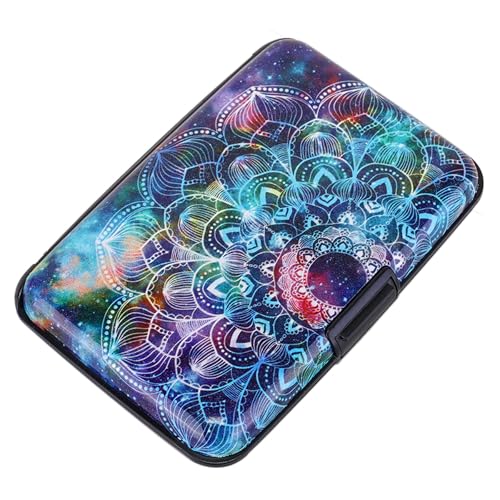 Mini RFID Aluminum Wallet Credit Cards Holder Business Card Case Metal ID Case for Men Women (Acolorful) - color: Acolorful