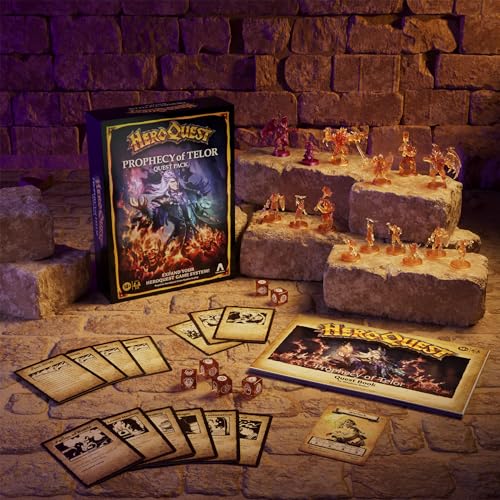 Hasbro Gaming Avalon Hill HeroQuest Prophecy of Telor Quest Pack, Requires HeroQuest Game System to Play, Dungeon Crawler Games, Ages 14+, 2-5 Players, Strategy Games