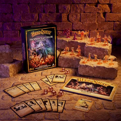Hasbro Gaming Avalon Hill HeroQuest Prophecy of Telor Quest Pack, Requires HeroQuest Game System to Play, Dungeon Crawler Games, Ages 14+, 2-5 Players, Strategy Games