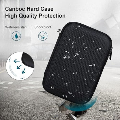 Canboc Carrying Case for Fujifilm X100VI/ X100V/ X100F/ X100S/ X-E5 Digital Camera, Zipper Mesh Pocket fit USB Cable, Black (Case Only) - color: Black