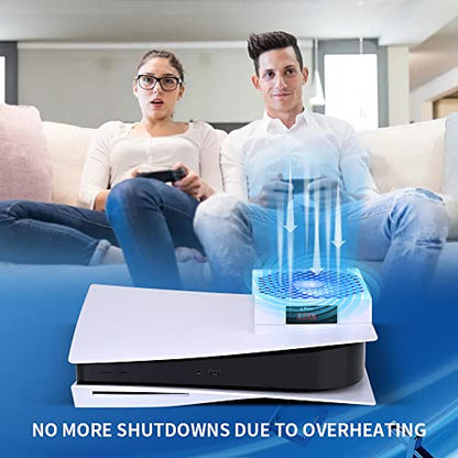 G-STORY Cooling Fan Only for PS5, Auto 3 Speed Adjust, Temp Display, RGB