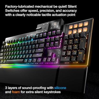 be quiet! Dark Mount Mechanical Keyboard and Dark Perk Ergo Wireless Gaming Mouse Bundle – Hot-Swappable Numpad, Display Keys, Silent Tactile Switches, 32,000 DPI Sensor, up to 110 Hours Battery Life