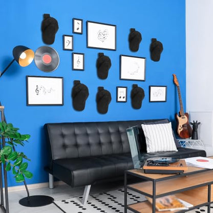 30 Pcs Headphone Wall Hangers Adhesive Gaming Headset Holder Hooks for Wall Mount Strong Universal Stand Hooks for Most Headphone Controller, Hat, Baseball Caps, Door, Closet (Black) - color: Black