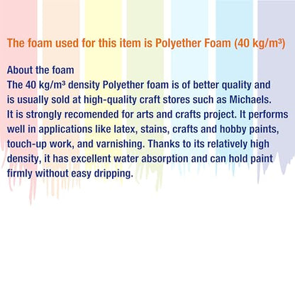 50pcs 1/2" Foam Brush with High Density Foam, mini Foam Brush for Small Project - size: 1/2 inch 50pcs