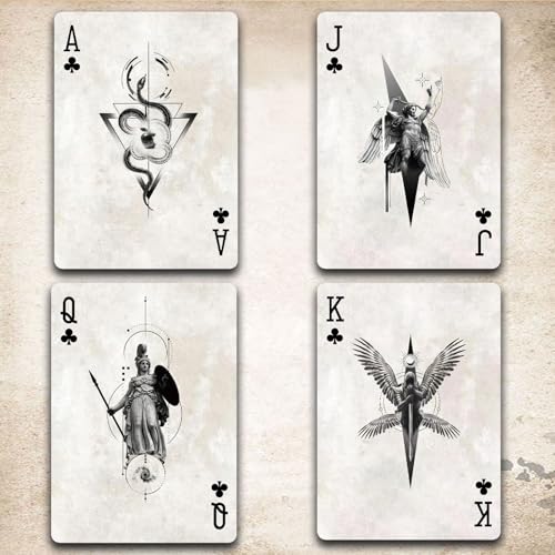 Genesis Series Playing Cards, Vintage-Style Premium Poker Cards, Dual-Sided Anti-Slip Finish Deck of Cards, Durable and Flex-Resistant, Family Gatherings, Party Entertainment, Collecting.(Blue)